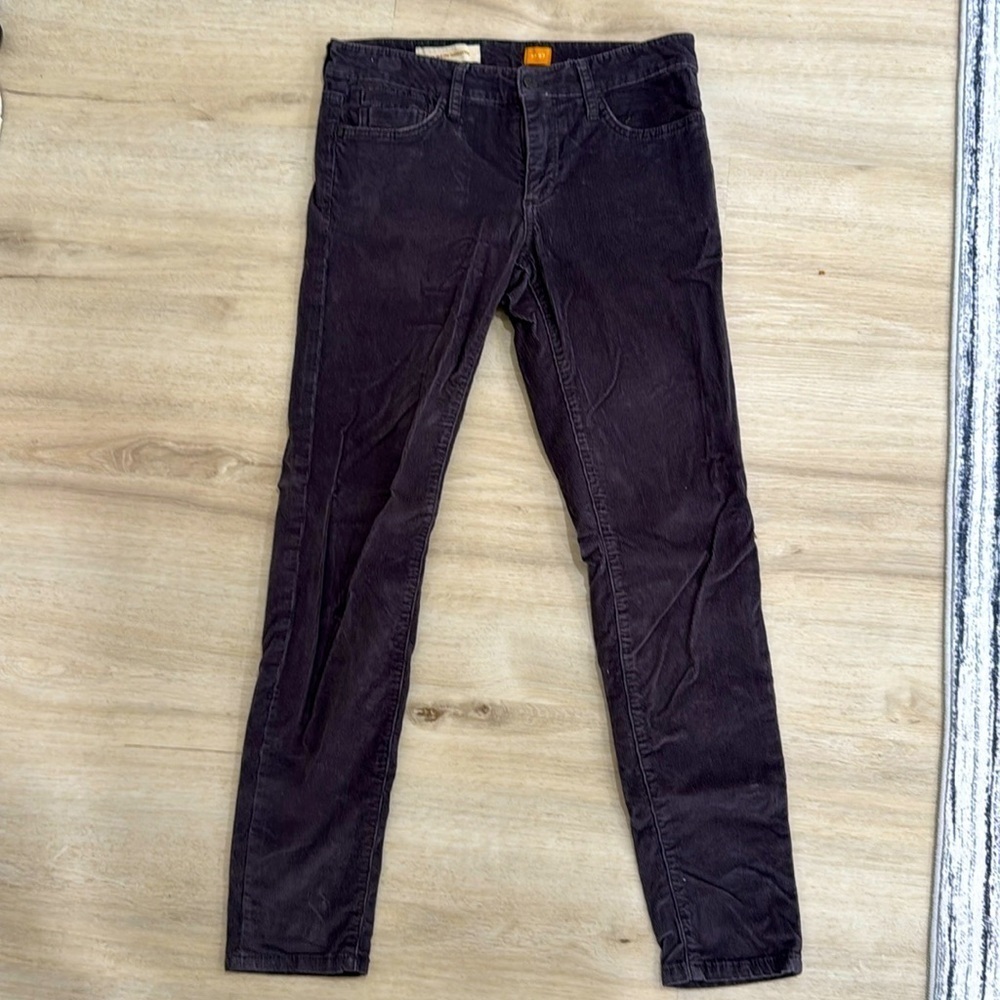 Pilcro from Anthropologie corduroy gray skinny pants